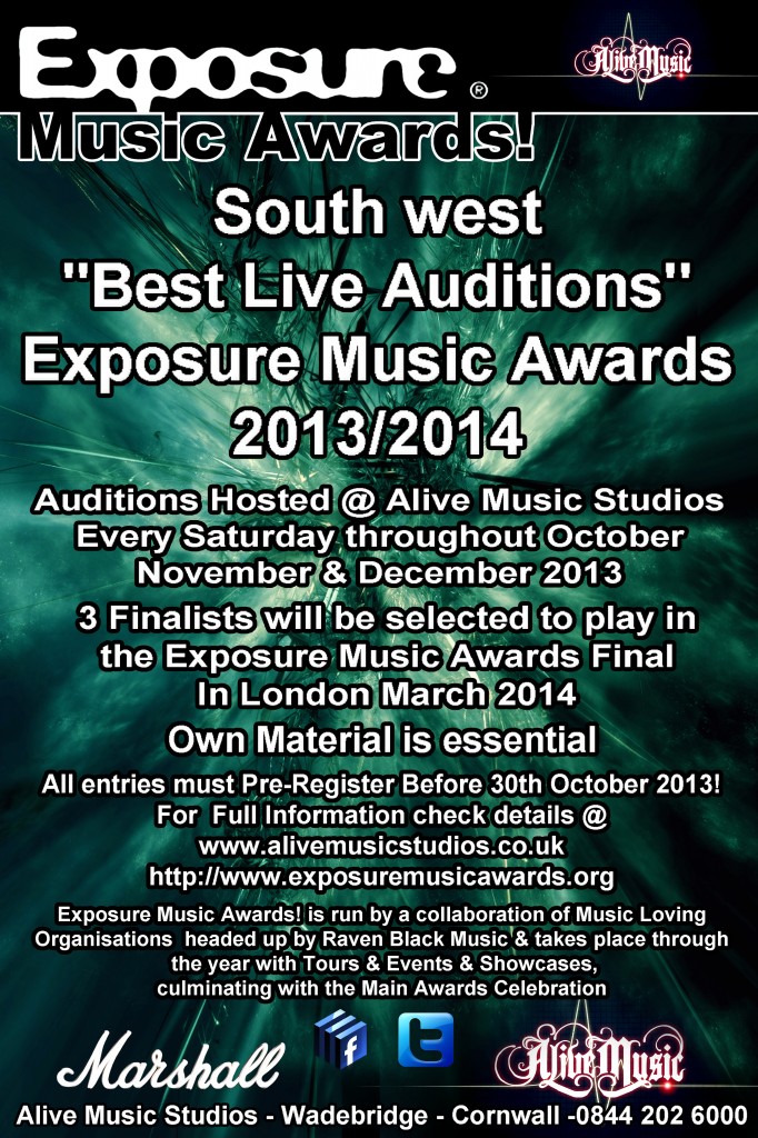Exposure Music Awards 2013/14 “REGISTER NOW”